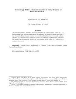 Technology-Skill Complementarity in Early Phases of Industrialization