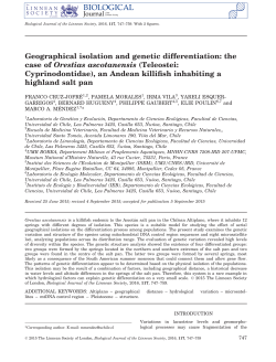 Geographical isolation and genetic differentiation: the case of