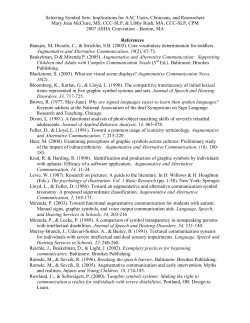Selecting Symbol Sets: Implications for AAC Users