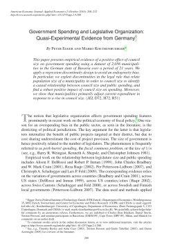 Government Spending and Legislative Organization: Quasi