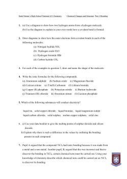 1. (a) Use a diagram to show how two hydrogen atoms form a