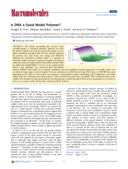Is DNA a Good Model Polymer?