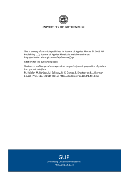 Thickness-and temperature-dependent magnetodynamic properties