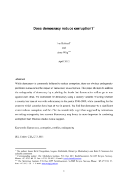 Does democracy reduce corruption?