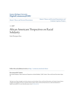 African Americans` Perspectives on Racial Solidarity