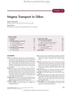 Magma Transport in Dikes - Helge Gonnermann