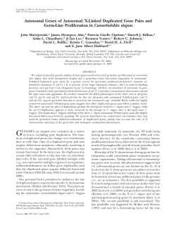 Autosomal Genes of Autosomal/X-Linked Duplicated Gene Pairs