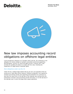 New law imposes accounting record obligations on offshore legal