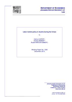 Labor market policy in Austria during the Crises