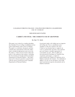 Carrot and Stick: The Coercive Use of Air Power