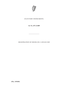 REGISTRATION OF DEEDS (NO. 2) RULES 2009