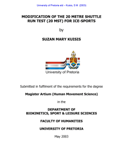 MODIFICATION OF THE 20 METRE SHUTTLE RUN TEST (20 MST