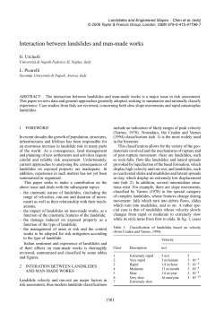 Interaction between landslides and man-made works