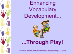 Enhancing Vocabulary Development