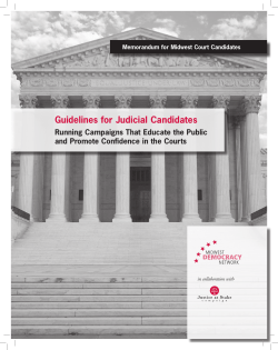 Guidelines for Judicial Candidates