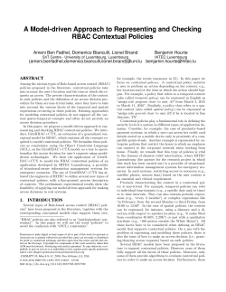 A Model-driven Approach to Representing and Checking