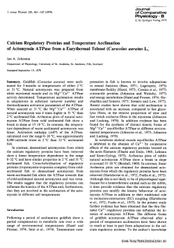 Calcium Regulatory Proteins and Temperature