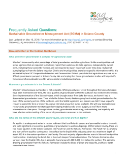 Frequently Asked Questions - Solano County Water Agency