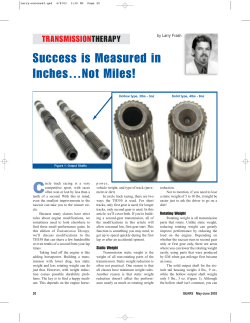 Success is Measured in Inches&hellip;Not Miles!
