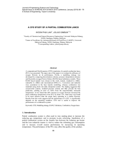 A CFD study of a partial combustion lance