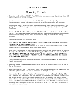 Operating Procedure - Trident Filling Systems Corp.