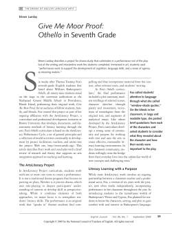 Give Me Moor Proof: Othello in Seventh Grade