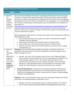 Progress Monitoring Challenges/Appropriate