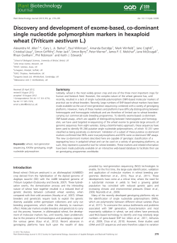 Discovery and development of exomebased, codominant single