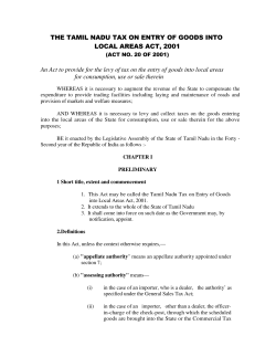 THE TAMIL NADU TAX ON ENTRY OF GOODS