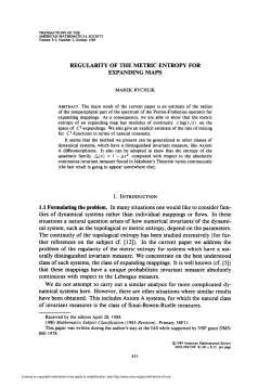 expanding maps - American Mathematical Society