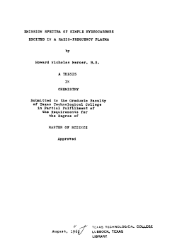 EMISSION SPECTRA OF SIMPLE HYDROCARBONS EXCITED IK A