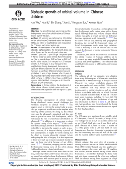 Biphasic growth of orbital volume in Chinese children