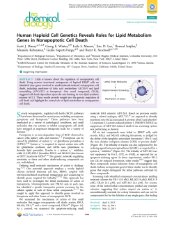 Human Haploid Cell Genetics Reveals Roles for
