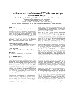 Load-Balance of Intra/Inter-MANET Traffic over Multiple
