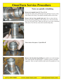 Spindle repair procedure