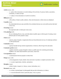 Archive Alive! Glossary