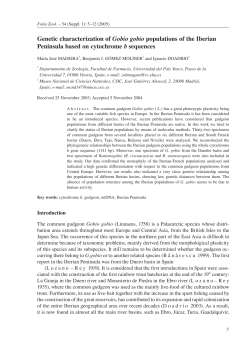 Genetic characterization of Gobio gobio populations of the Iberian