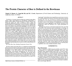 The Protein Character of Beer is Defined in the Brewhouse
