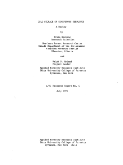 COLD STORAGE OF CONIFEROUS SEEDLINGS A