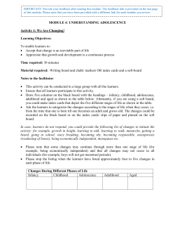 Module &ndash; 4:Understanding Adolescence