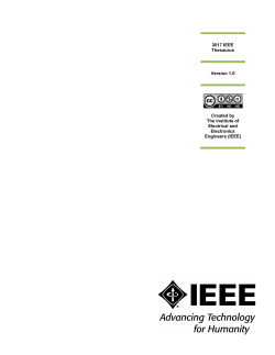 2017 IEEE Thesaurus Version 1.0 Created by The Institute of