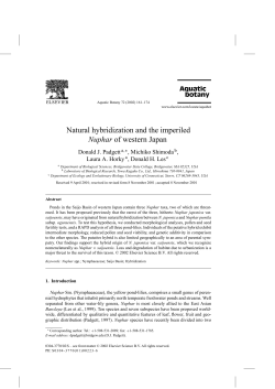 Natural hybridization and the imperiled Nuphar of western Japan