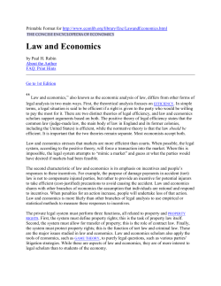 Law and Economics