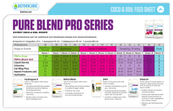 Botanicare Pure Blend Pro Feeding Schedule