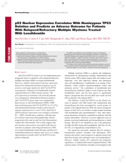 p53 Nuclear Expression Correlates With Hemizygous TP53 Deletion