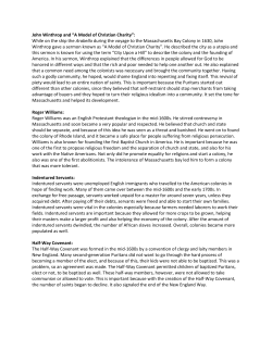 John Winthrop and &ldquo;A Model of Christian Charity&rdquo;: While on the ship