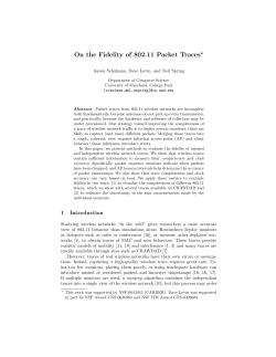 On the Fidelity of 802.11 Packet Traces