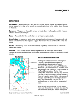 earthquake - Skagit County