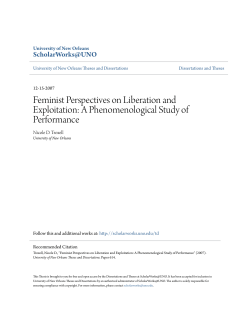 Feminist Perspectives on Liberation and Exploitation