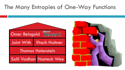 The Many Entropies of One-Way Functions